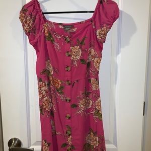 Angies pink floral button dress!